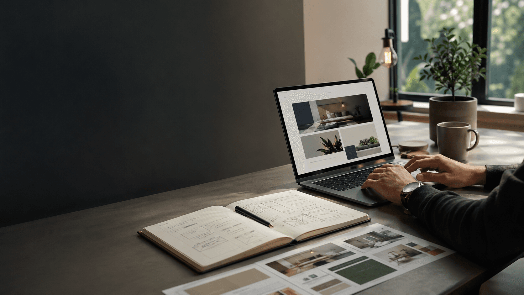 Solo developer workspace for a small business website project