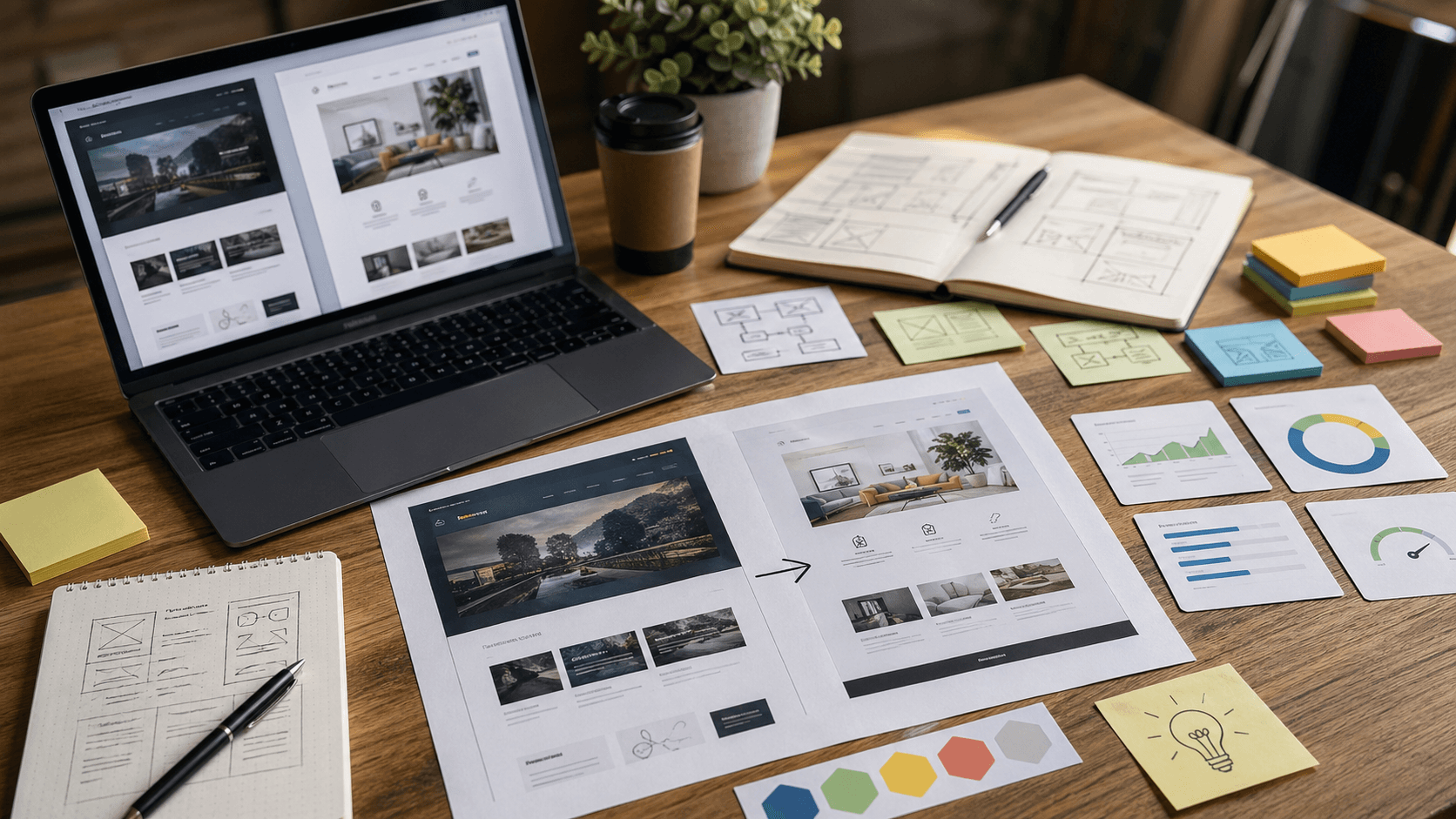 Project case study materials and website transformation planning